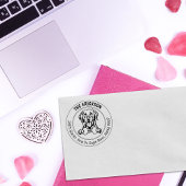 Labrador Hond Familie Retouradres Rubberstempel