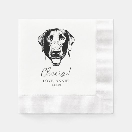 Labrador Hond Gepersonaliseerd Cheers Servetten (Voorkant)