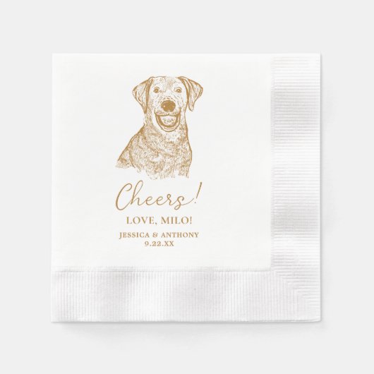 Labrador Hond Gepersonaliseerd Cheers Servetten (Voorkant)