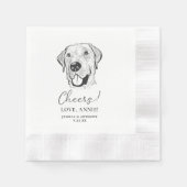 Labrador Hond Gepersonaliseerd Cheers Servetten (Voorkant)
