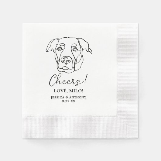 Labrador Hond Gepersonaliseerd Cheers Servetten (Voorkant)