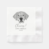 Labrador Hond Gepersonaliseerd Cheers Servetten (Voorkant)