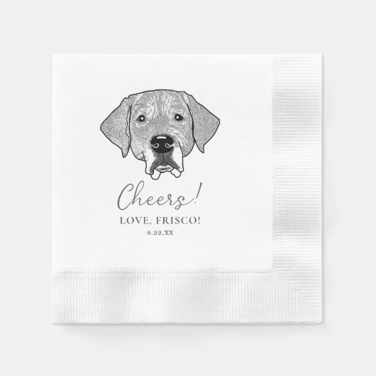 Labrador Hond Gepersonaliseerd Cheers Servetten (Voorkant)