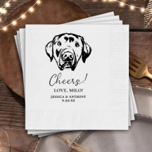 Labrador Hond Gepersonaliseerd Cheers Servetten