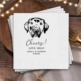 Labrador Hond Gepersonaliseerd Cheers Servetten