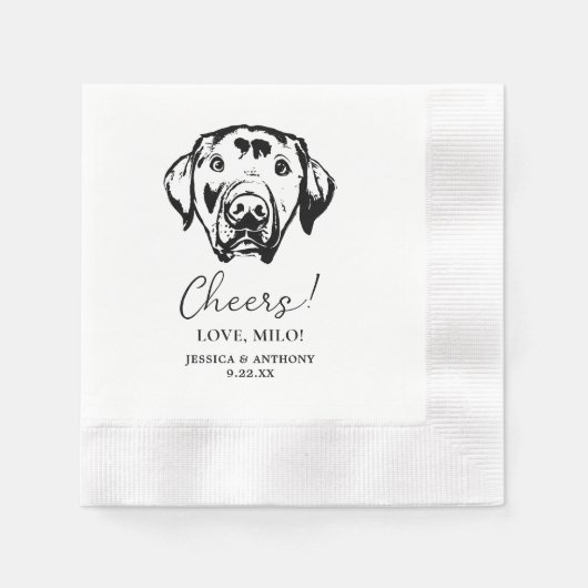 Labrador Hond Gepersonaliseerd Cheers Servetten (Voorkant)