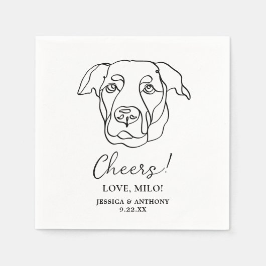 Labrador Hond Gepersonaliseerd Cheers Servetten (Voorkant)