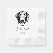 Labrador hond gepersonaliseerd doe ik ook servet (Voorkant)