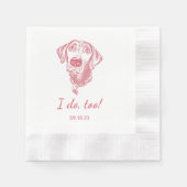 Labrador hond gepersonaliseerd doe ik ook servet (Voorkant)