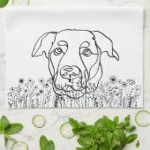 Labrador Hond Gepersonaliseerd Kerstcadeau Theedoek (Gevouwen)