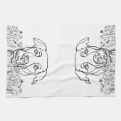 Labrador Hond Gepersonaliseerd Kerstcadeau Theedoek (Horizontaal)