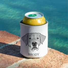 Labrador hond gepersonaliseerde hand tekening blikjeskoeler