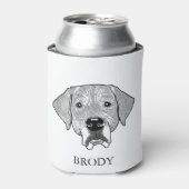 Labrador hond gepersonaliseerde hand tekening blikjeskoeler (Blikje Voorkant)