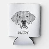 Labrador hond gepersonaliseerde hand tekening blikjeskoeler (Voorkant)