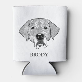Labrador hond gepersonaliseerde hand tekening blikjeskoeler