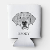 Labrador hond gepersonaliseerde hand tekening blikjeskoeler (Achterkant)
