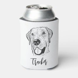 Labrador hond gepersonaliseerde hand tekening blikjeskoeler