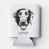 Labrador hond gepersonaliseerde hand tekening blikjeskoeler (Achterkant)