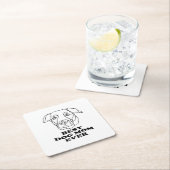 Labrador hond gepersonaliseerde hand tekening kartonnen onderzetters (Insitu)