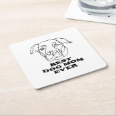 Labrador hond gepersonaliseerde hand tekening kartonnen onderzetters (Schuin)