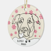 Labrador hond gepersonaliseerde hand tekening kera keramisch ornament (Links)