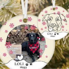 Labrador hond gepersonaliseerde hand tekening kera keramisch ornament