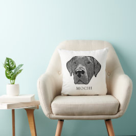 Labrador hond gepersonaliseerde hand tekening kussen