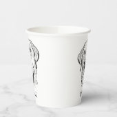 Labrador hond gepersonaliseerde hand tekening papieren bekers (Links)