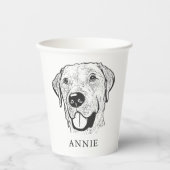Labrador hond gepersonaliseerde hand tekening papieren bekers (Voorkant)