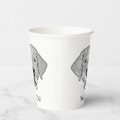 Labrador hond gepersonaliseerde hand tekening papieren bekers (Rechts)