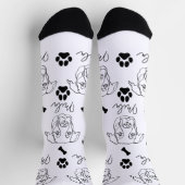 Labrador hond gepersonaliseerde hand tekening sokken (Top)