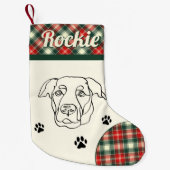 Labrador Hond Gepersonaliseerde Kerstmis Kleine Kerstsok (Voorkant)