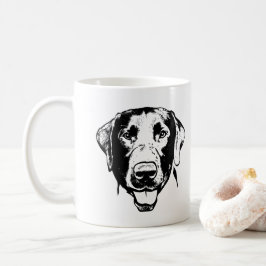 Labrador hond gepersonaliseerde tekening koffiemok