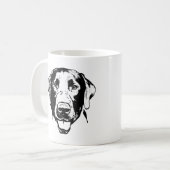 Labrador hond gepersonaliseerde tekening koffiemok (Voorkant links)