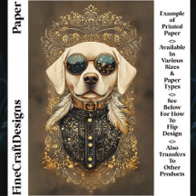 Labrador Hond, Gouden Filigraan CM3 Scrapbook Papi