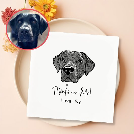 Labrador Hond Handtekening Gepersonaliseerd Servet