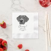Labrador Hond Handtekening Gepersonaliseerde Proos Servet (Insitu)