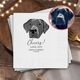 Labrador Hond Handtekening Gepersonaliseerde Proos Servet