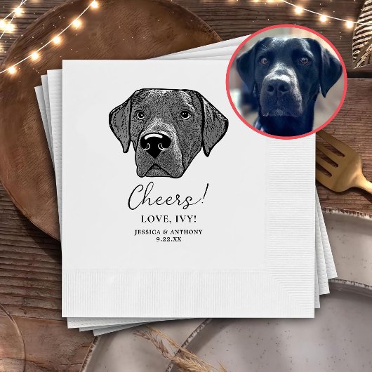 Labrador Hond Handtekening Gepersonaliseerde Proos Servet