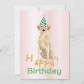 Labrador hond Happy Birthday Party Uitnodiging (Voorkant)