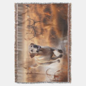 Labrador / hond in de herfsteendenjacht deken (Voorkant Verticaal)