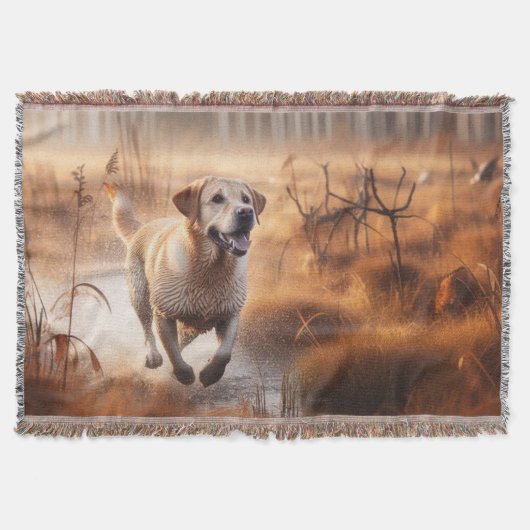 Labrador / hond in de herfsteendenjacht deken (Voorkant)