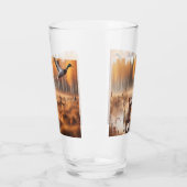 Labrador / hond in de herfsteendenjacht glas (Links)