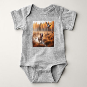Labrador / hond in de herfsteendenjacht romper
