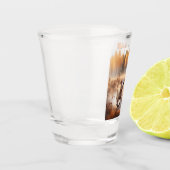 Labrador / hond in de herfsteendenjacht shot glas (Links)