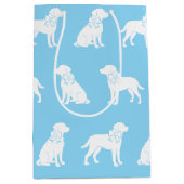 Labrador hond in grote geschenkboog medium cadeauzakje (Voorkant)