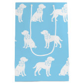 Labrador hond in grote geschenkboog medium cadeauzakje (Achterkant)