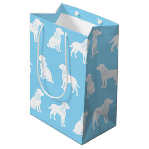 Labrador hond in grote geschenkboog medium cadeauzakje