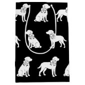Labrador hond in grote geschenkboog medium cadeauzakje (Voorkant)
