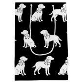 Labrador hond in grote geschenkboog medium cadeauzakje (Achterkant)